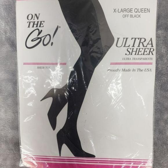 On‎ the go offblack ultra sheer XL queen panty hose - Picture 2 of 4